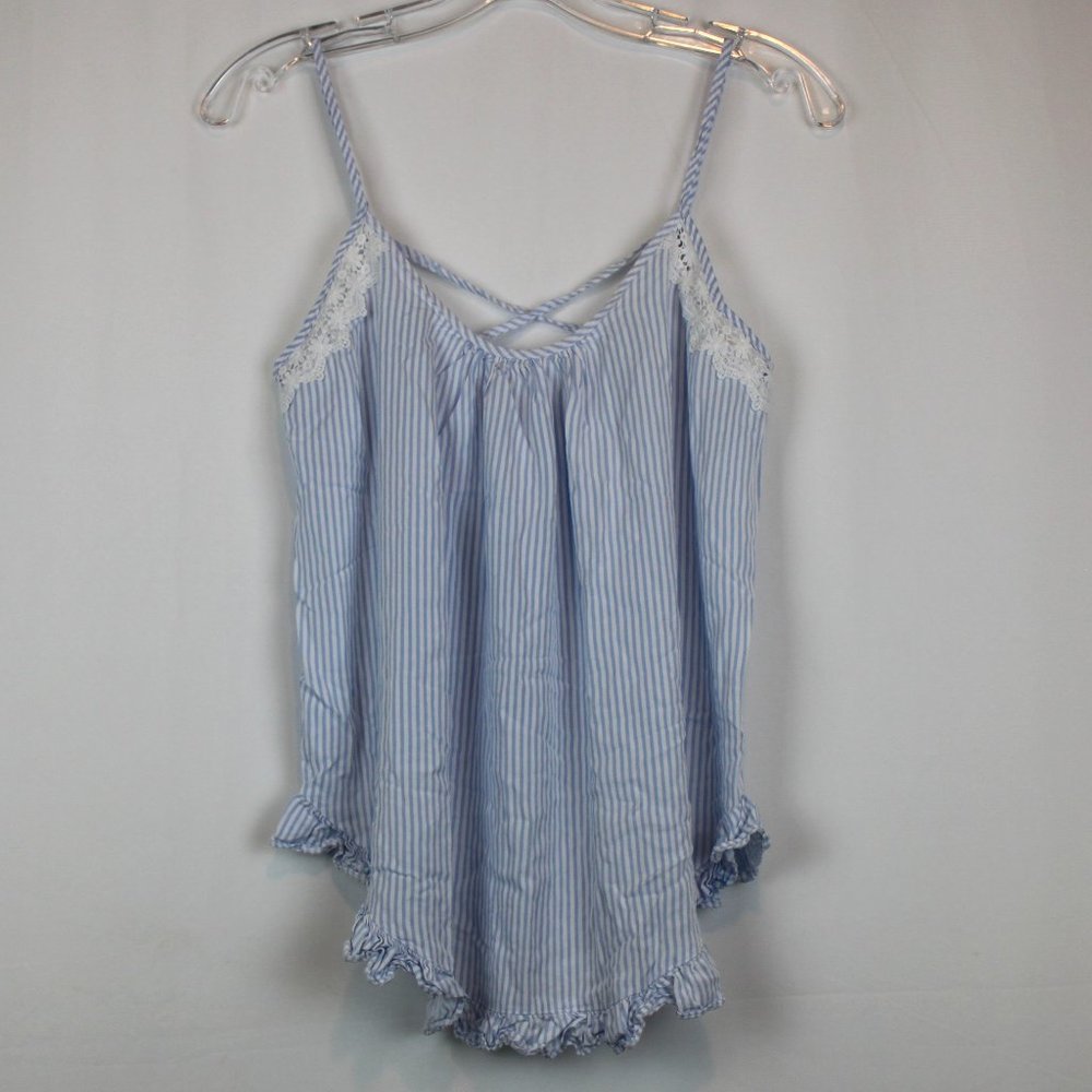Linea Donnatella Small Blue White Striped Top